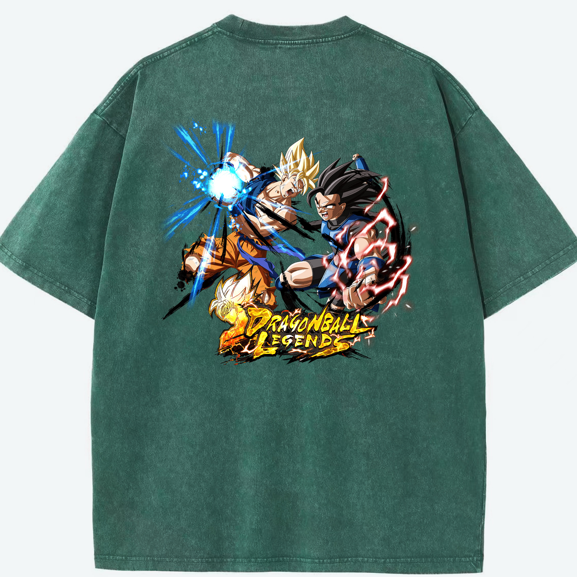 （画像用） ドラゴンボール DRAGON BALL 綿100% ヴィンテージ風 半袖Tシャツ（背面プリント）